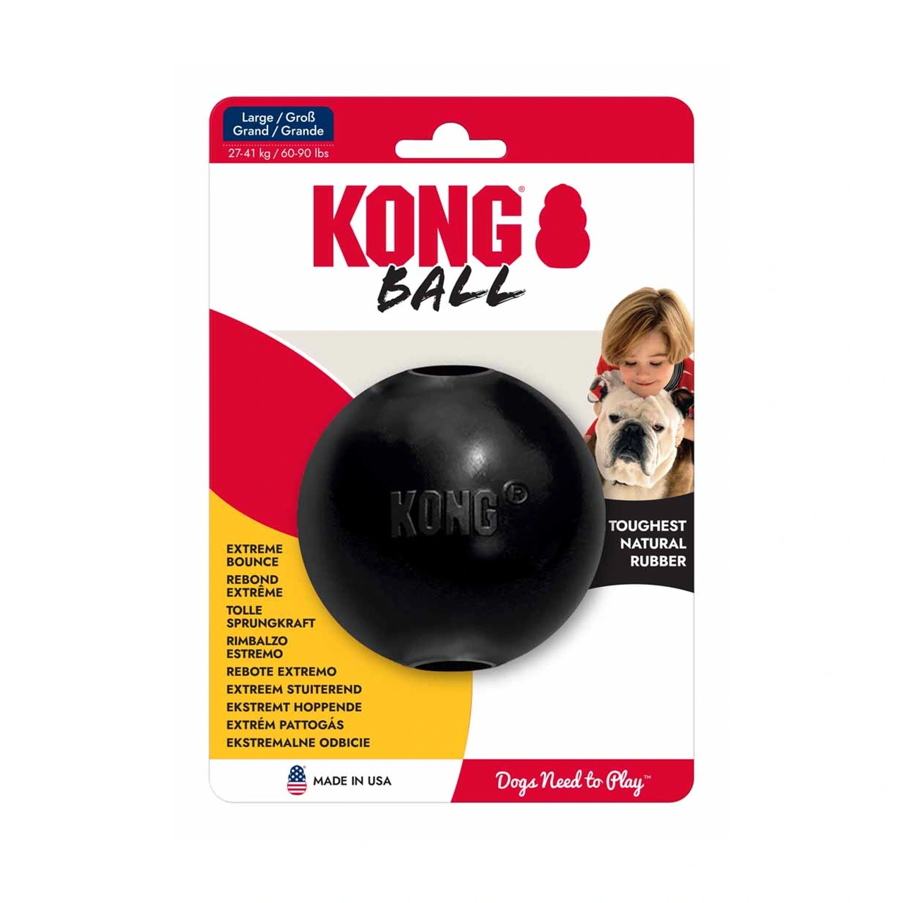 KONG Extreme Ball L Ø 8,9 cm - robust bold til power chewers